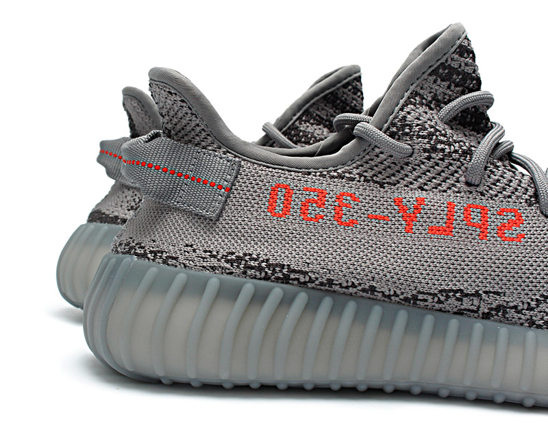 grey red yeezy